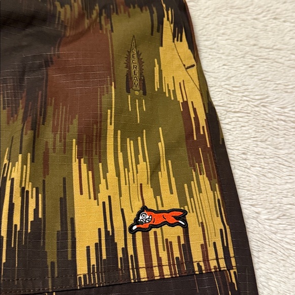 ICECREAM Drip Camo Straight Fit Drawstring Ripstop Pants - Picture 3 of 14